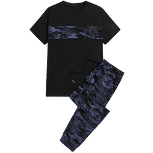 Camiseta Jogger Set Unisex Nueva llegada Cómodo Transpirable Hombres Traje de verano Sublimación sostenible Impresión Traje de verano para hombres - Product Image 3