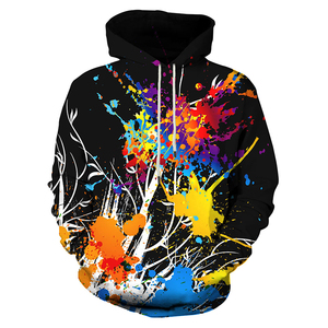 เสื้อฮู้ดผ้าฝ้ายสีเรียบสำหรับผู้ชายเสื้อผ้าฤดูหนาวพิมพ์ซับลิเมชันของพืชแบบกำหนดเอง - Product Image 6