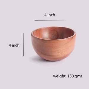 Bols Best Designers 2024 Grand bol en bois d'acacia, salade en bois Meilleur bois décoratif pour servir des collations et des salades Desserts Soupe - Product Image 4