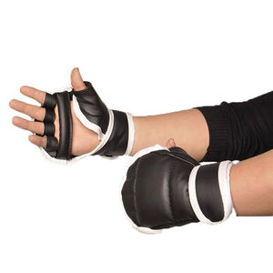 Gants de boxe demi-doigt avec logo personnalisé en cuir PU durable pour l'entraînement MMA Caractéristiques extensibles étanches - Product Image 2