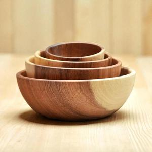 Pure <b>Wood</b> <b>Salad</b> <b>Bowl</b> for Fresh Greens Fruit and Simple Home Dinner Serving - Product Image 2