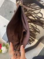 Sac fourre-tout en cuir sculpté à la main par un designer, avec franges, élégant, en cuir de vachette, multi-usages pour femmes – Grande Vente