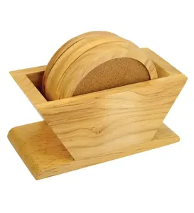 Sous-verres carrés classiques en noyer, créatifs, écologiques, 4 pouces, personnalisables, pour la maison, l'hôtel, le restaurant, la cuisine, pour les boissons - Product Image 4