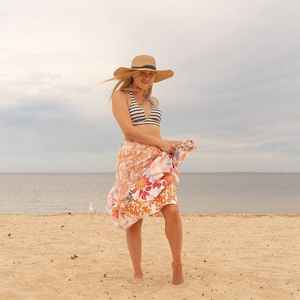 <b>White</b> Cherry Monkey One Hundred Percent Cotton Sarong Lightweight Boho Wrap - Product Image 2