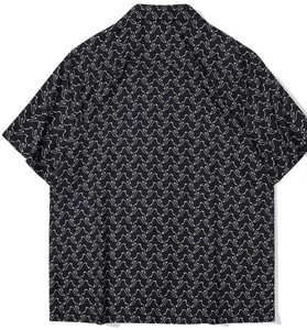 Custom Cuban Collar Linen Short Sleeve Silk Button up Down <b>Bowling</b> Men's Shirts - Product Image 4