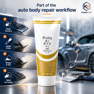 Mastic polyester haute performance gris pour carrosserie automobile, idéal pour la réparation et le lissage des surfaces - Product Image 4