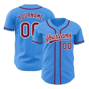 Baseball Jersey profissional para jovens jogadores Sports Wear Poliéster Made Quick Dry Adultos Wear camisas de beisebol