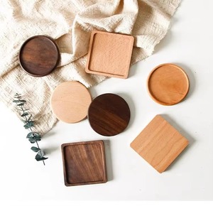 Nuevo posavasos de madera de mango liso personalizado sin terminar en blanco para playa posavasos de madera cuadrado para bebidas - Product Image 6