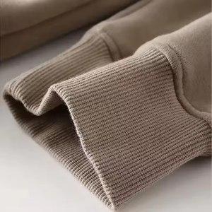 Sweats à capuche tendance pour hommes d'hiver, écologiques, coupe-vent, délavés à l'acide, en molleton mélangé de coton, collection basiques unies, 2 pièces personnalisables - Product Image 4