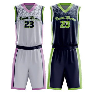 Kits d'uniformes de basket-ball unisexe Ensembles d'uniformes de basket-ball Uniforme de basket-ball réversible de haute qualité - Product Image 1