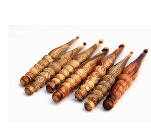 ชุดตะขอถักโครเชต์และตะขอทำจากไม้ชุดตะขอถักโครเชต์7ชิ้นขนาด4มม. 10มม. - Product Image 3