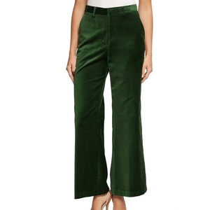 <b>Ladies</b> Streetwear Outdoor Fleece Breathable Pants Stacked Flare Plain Blank Grey Velour <b>Velvet</b> Track Pants Nonwoven Weaving - Product Image 2