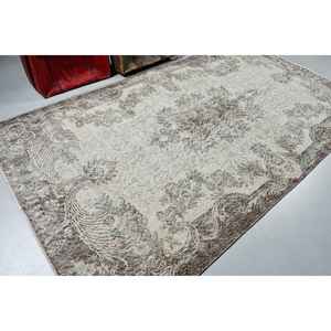 Alfombra Turca Vintage, Grande, 5.5x9.5 pies (168x291 cm), Alfombra de Lana Marrón con Diseño de Camuflaje - Product Image 1