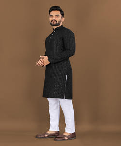 FASHIONABLE RAYON HEAVY EMBROIDERY WITH SEQUENCE WORK <b>KURTA</b> PAYJAMA WHOLESALE PRICE ETHNIC GARMENT - Product Image 3