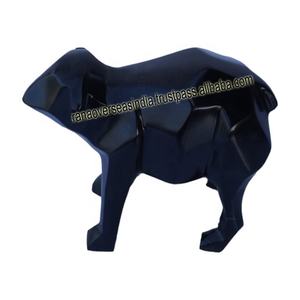 Estatuilla decorativa de mesa de aluminio, estatua, escultura de Animal de Metal en tono negro para dormitorio, oficina al mejor precio - Product Image 1