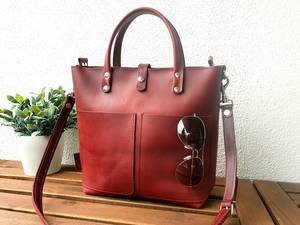 Sac fourre-tout en cuir véritable fait main, grande capacité, imperméable, tendance, pour femmes, couleur personnalisable, logo personnalisé, vente chaude - Product Image 6