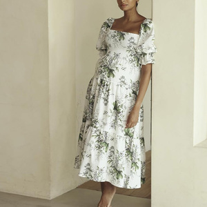 Vestido de Maternidad Corto con Mangas Cortas para Mujer, Estilo 2025, Mono de Gasa Tejida Transpirable para Lactancia, Ropa de Embarazo, Nuevo Estilo - Product Image 4