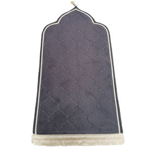 High Quality Portable Prayer Carpet Carpet Pocket <b>Mat</b> Islamic Prayer <b>Mat</b> Polyester Plain Muslim Prayer Rug Thick Embossed - Product Image 3