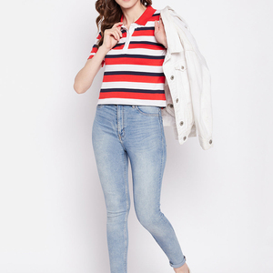 Chemises polo pour femmes en coton respirant mélangé avec col lisse et port quotidien confortable et doux Chemises polo pour femmes - Product Image 6