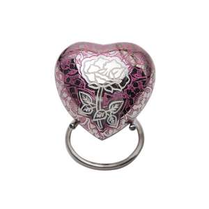 Urna de cremación de corazón con estampado liso OEM, urnas pequeñas personalizadas para mascotas y adultos, recuerdo de cenizas, artesanías, regalo funerario, urna metálica - Product Image 2
