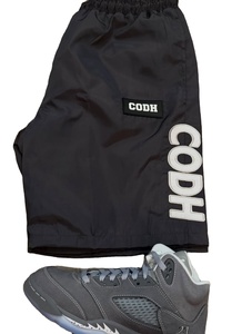 <b>Men's</b> Spring Streetwear 2-Piece Sweat Suit PVC Rubber <b>Patch</b> Logo 100% Polyester Zipper Hoodie Windbreaker <b>Shorts</b> Set Front Logo - Product Image 4