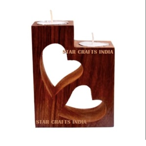 Metal With Wood Candle Stands in Varying Sizes Custom Candle Holder Has a 3 Pieces That Is Equipped with Wholesale Factory Price - Product Image 4