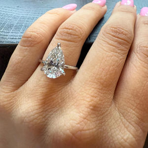 Elegant Pear Cut Lab Grown Diamond <b>Ring</b> for Women Engagement Wedding Fine Jewelry Designer Bridal Gift <b>Statement</b> <b>Ring</b> - Product Image 1