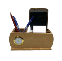 Buatan tangan pena kayu pemegang pensil paling menuntut dengan jam tangan kayu pena pensil berdiri/pena cangkir pensil harga murah