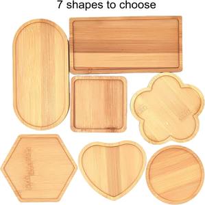 Posavasos de bambú de forma personalizada Juego de 6 productos ecológicos Hecho en Vietnam Decoración de mesa al por mayor - Product Image 3