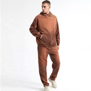 Survêtement décontracté à capuche pour homme de qualité supérieure, uni, délavé à l'acide, logo personnalisé, séchage rapide, OEM, polaire Teck, nouveau design, respirant, hiver - Product Image 2