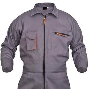 เสื้อคลุมผ้าฝ้ายโพลีเอสเตอร์ระบายอากาศได้ดีมีซิป - Product Image 4