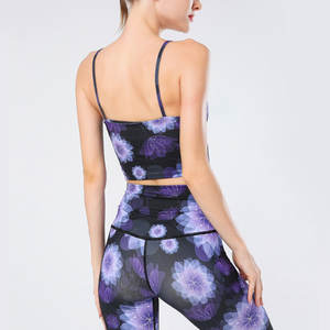 Nuevo Conjunto de Yoga para Mujer para Entrenamiento en el Gimnasio - Ecológico, Transpirable, de 2 Piezas, Personalizable en la Parte Delantera, Cintura Elástica de Spandex/Poliéster - Product Image 2