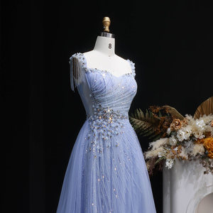 Robes de soirée élégantes Jancember LSZ058, style princesse, à franges, en forme de A, avec cristaux, pour soirée de gala - Product Image 4
