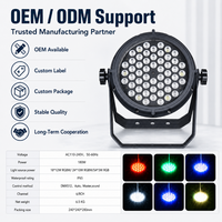 Projecteur LED Par 54x3W RGBW IP65 Étanche Ra90 à Activation Sonore pour Scène Extérieure, Éclairage de Lavage DMX512 pour Scène, Parc, Bâtiment