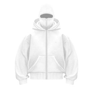 Sweat à capuche double couche personnalisable avec masque intégré, unisexe, streetwear, vente en gros sur mesure - Product Image 2