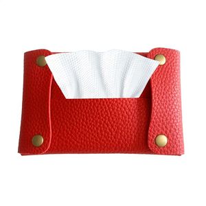 Caja de pañuelos de cuero de estilo moderno para detalles decorativos en salas de estar, espacios de trabajo o áreas de espera de invitados - Product Image 1