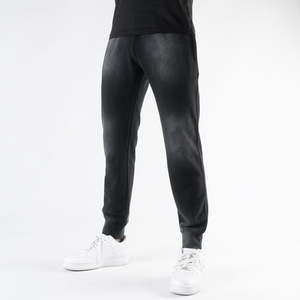 Pantalones para correr con lavado ácido para hombre, pantalones de chándal de poliéster de secado rápido para gimnasio, pantalones de calle personalizados - Product Image 4