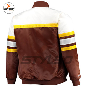 Fashion <b>Men's</b> Cheap Wholesale Satin <b>Bomber</b> Custom <b>Jacket</b> Manufacture in Pakistan High Quality - Product Image 2