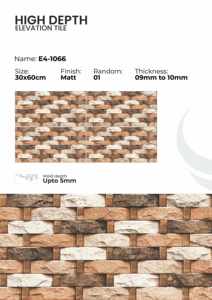 กระเบื้องพอร์ซเลนสำหรับผนังภายนอก ขนาด 300x600 มม. สำหรับอาคารสมัยใหม่ - Product Image 2