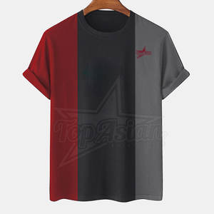 Vente chaude 100% coton tricoté tissu hommes T-shirts Logo personnalisé concevoir votre propre Logo T-shirts dernière conception - Product Image 1