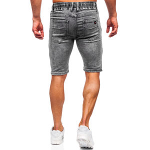 กางเกงขาสั้นพิมพ์ลายสำหรับผู้ชายใหม่2025กางเกงขาสั้นสำหรับผู้ชายกางเกงขาสั้นผ้าฝ้ายแบบเชือกผูกสำหรับวิ่งซักเป็นกรดแบบกำหนดเอง - Product Image 4