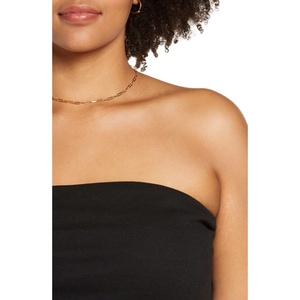 Top a Tubo in Cotone Organico Nero a Costine, Taglia 1X, Traspirante, Lavorato a Maglia, con Logo Personalizzato, Stile Casual - Product Image 5