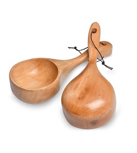 2 Packs de cuillère en bois Akamino cuillère à sel de bain pour sauna, cuillère à riz en bois massif pour bidons-Vaisselle polyvalente - Product Image 1