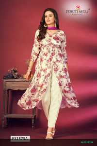 DERNIÈRE DESIGNER PURE CHINNON BRODERIE MANUELLE ROBE ANARKALI PAR FAB ZONE - Product Image 2