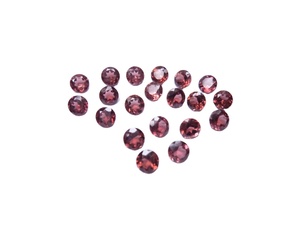 100% naturel rouge grenat rond en forme de brillant coupe à facettes en vrac pierre de naissance lot de pierres précieuses pour les bijoux du vendeur indien OEM - Product Image 3