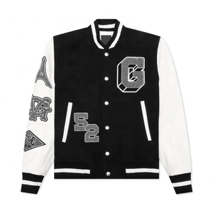 Fabricant d'usine de haute qualité chenille broderie hommes collège baseball personnalisé bombardier letterman varsity veste - Product Image 1