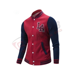 Fabricant OEM à rayures Fashion Wear Manches en cuir noir Veste de baseball en molleton pour hommes New-Stylish-Fit Varsity's - Product Image 3
