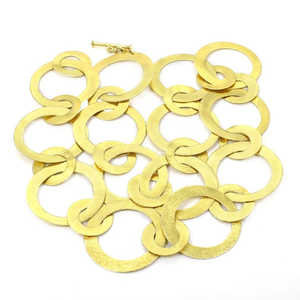 Collier en argent sterling 92,5 avec cercles entrelacés, chaîne fine de 20 pouces, style tendance, plaqué rhodium, pour mariage, fiançailles, fête - Product Image 1