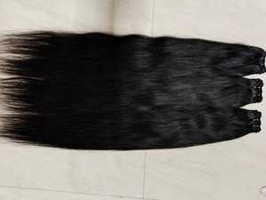 Extensiones de cabello humano indio crudo recto Yaki recto de 14-30 pulgadas de alta calidad trama alineada con cutícula con cabello alineado con cutícula - Product Image 6