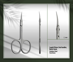 Venta al por mayor súper afilada hoja curva de acero inoxidable manicura rusa pedicura tijeras para cutículas uñas belleza cuidado herramientas proveedores - Product Image 5